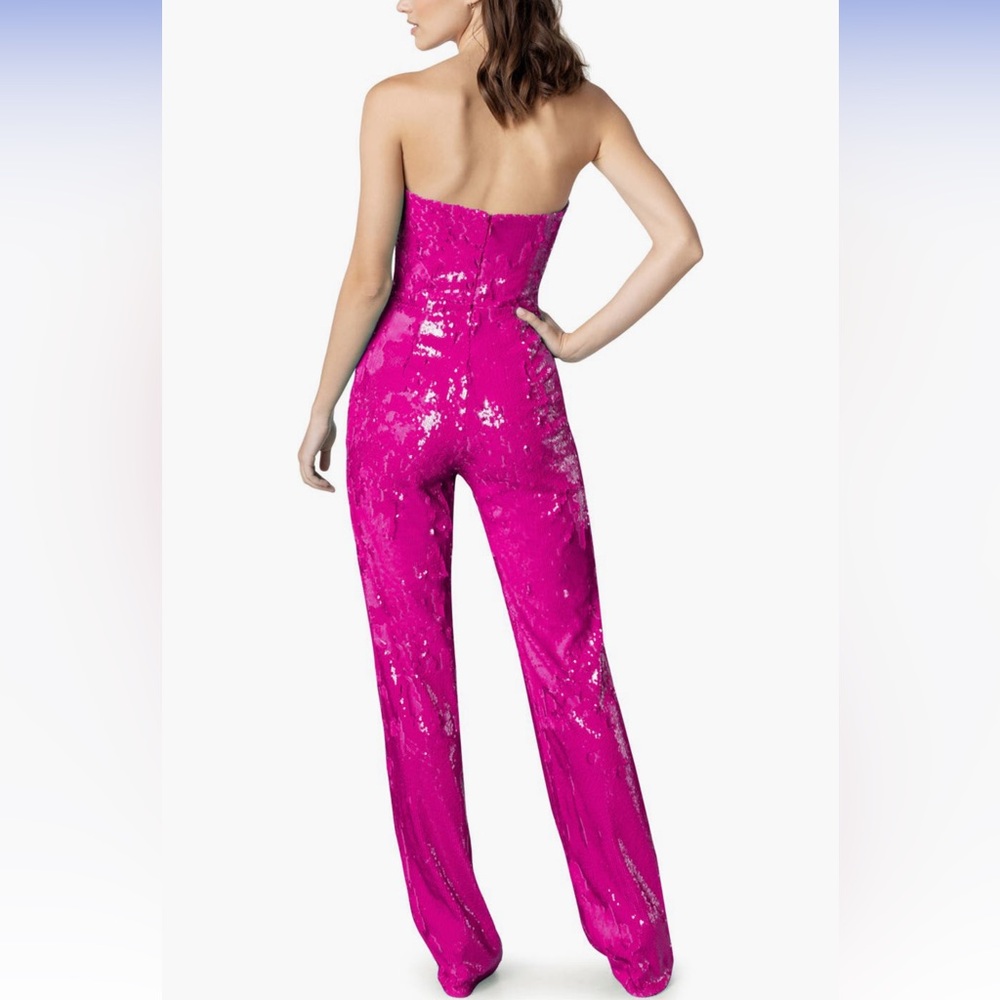 Dress the Population Andy Sequin strapless jumpsuit